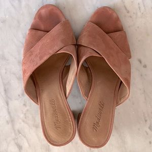 MADEWELL Blush Pink Mules, 8.5